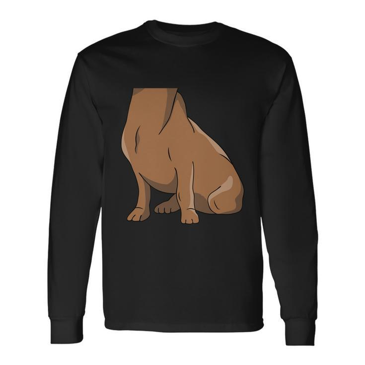 Dachshund Costume Dog Animal Cosplay Doxie Pet Lover Cool Long Sleeve T-Shirt