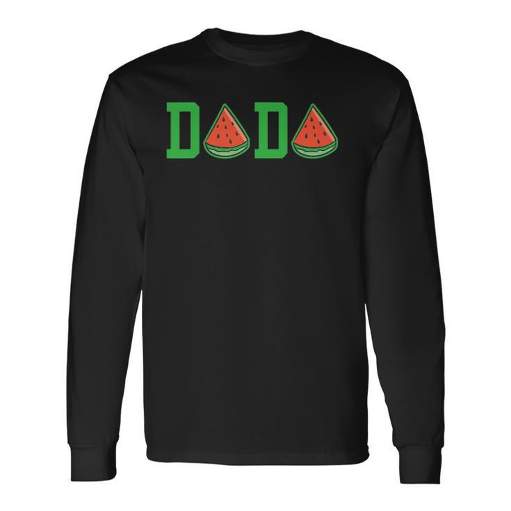 Dada Daddy Watermelon Summer Vacation Summer Long Sleeve T-Shirt T-Shirt Gifts ideas