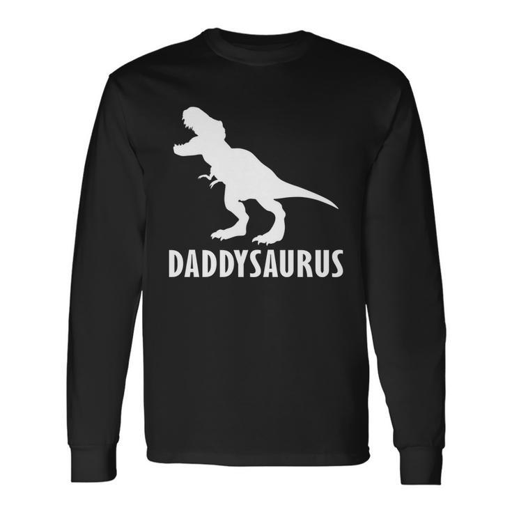 Daddysaurus Daddy Dinosaur Tshirt Long Sleeve T-Shirt Gifts ideas