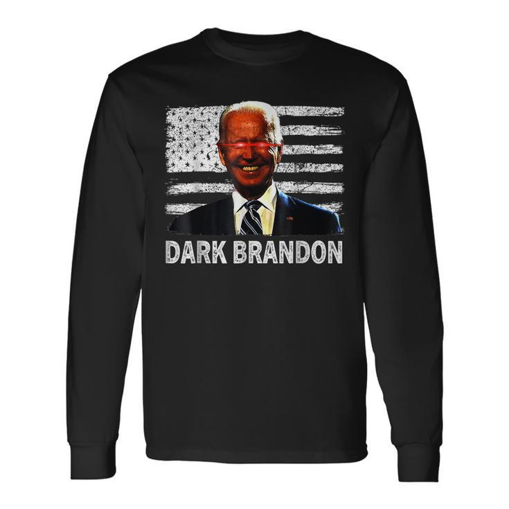 Dark Brandon Biden Saving America Flag Political Men Women Long Sleeve T-Shirt T-shirt Graphic Print