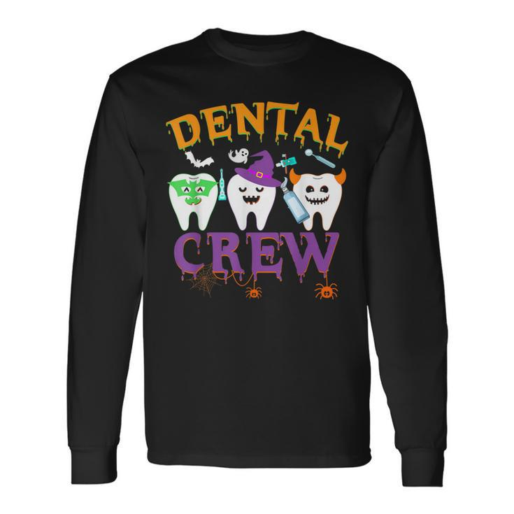 Dental Boo Crew Halloween Dentist Assistant Long Sleeve T-Shirt