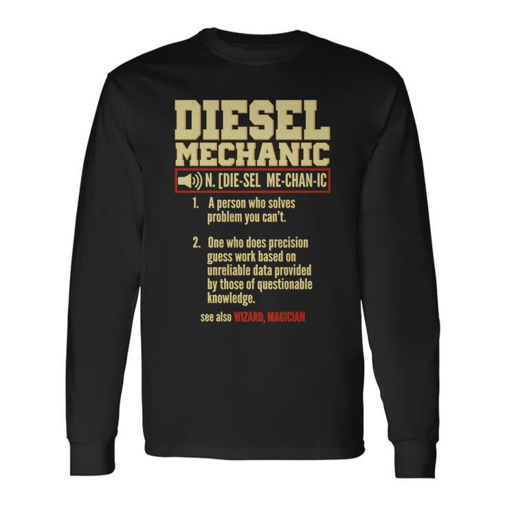 Diesel Mechanic Tshirt Long Sleeve T-Shirt Gifts ideas