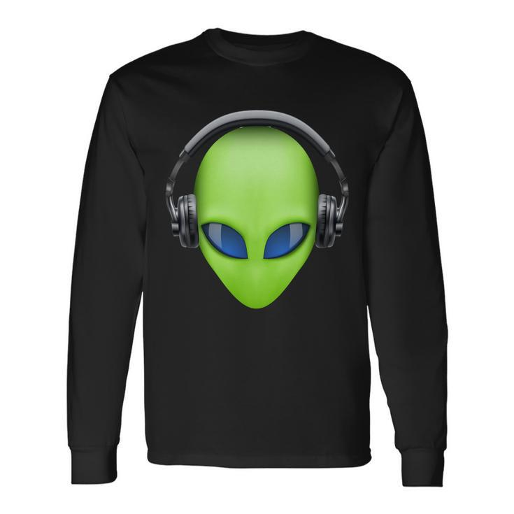 Dj Alien Headphones Tshirt Long Sleeve T-Shirt