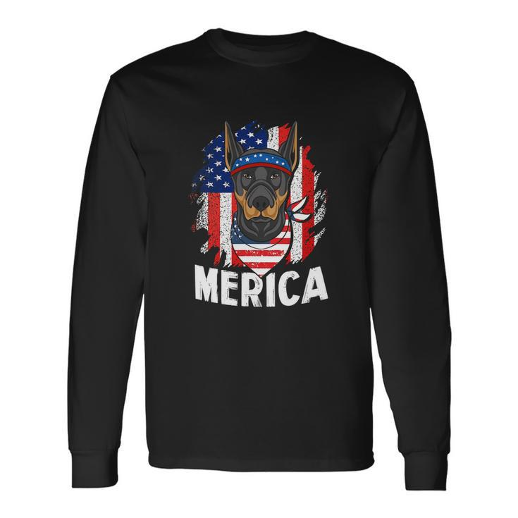For Dog 4Th Of July American Flag Patriotic Long Sleeve T-Shirt