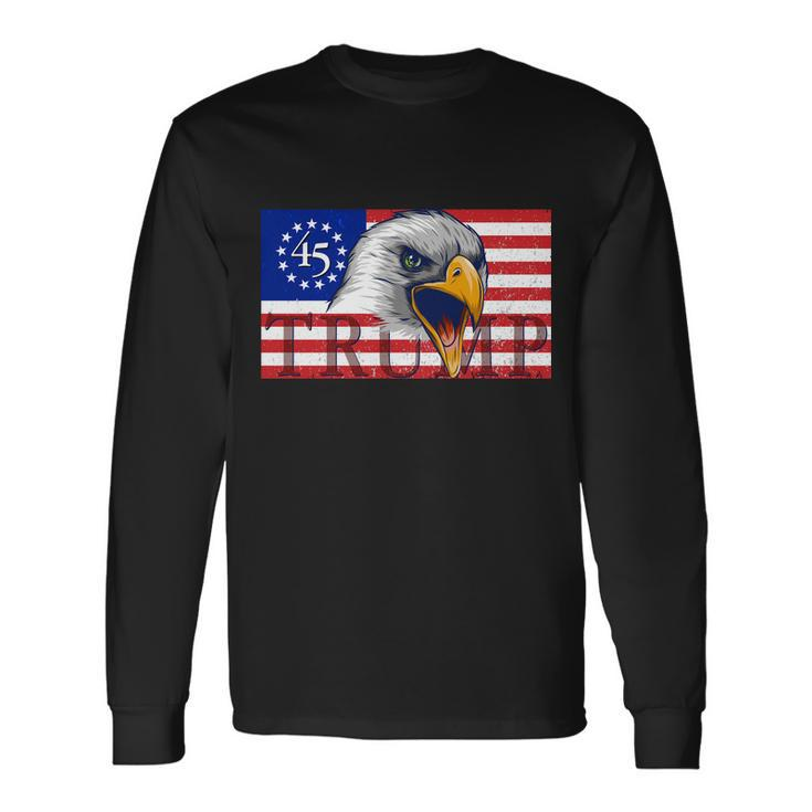 Donald Trump Eagle Betsy Ross Flag Tshirt Long Sleeve T-Shirt