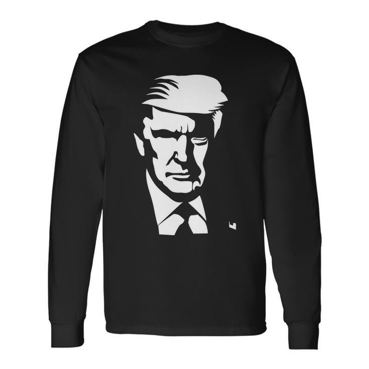 Donald Trump Silhouette Tshirt Long Sleeve T-Shirt