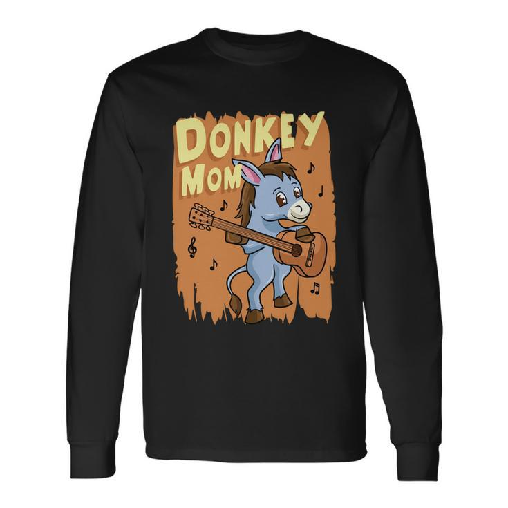 Donkey Mom Cute Mule Farm Animal Agriculture Long Sleeve T-Shirt