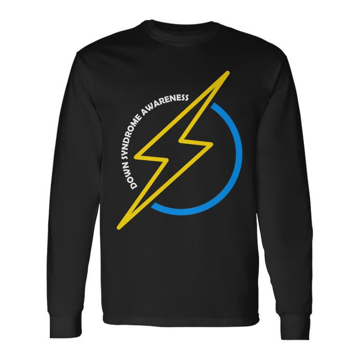 Down Syndrome Awareness Lightning Bolt Long Sleeve T-Shirt