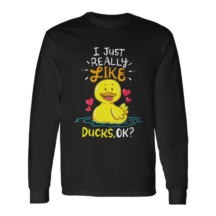 Duck Ducks Rubber Long Sleeve T-Shirt