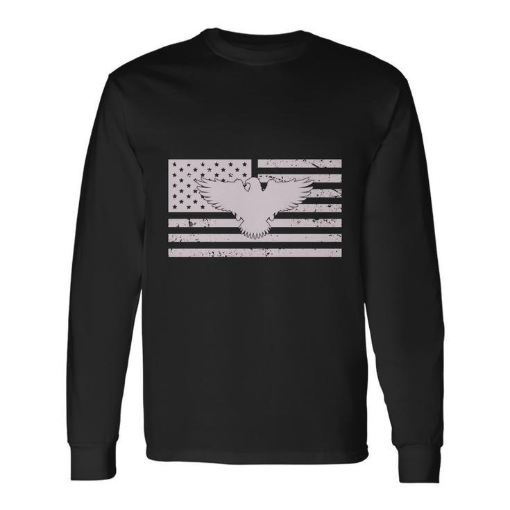 Eagle Graphic 4Th Of July American Independence Day Flag Plus Size Long Sleeve T-Shirt