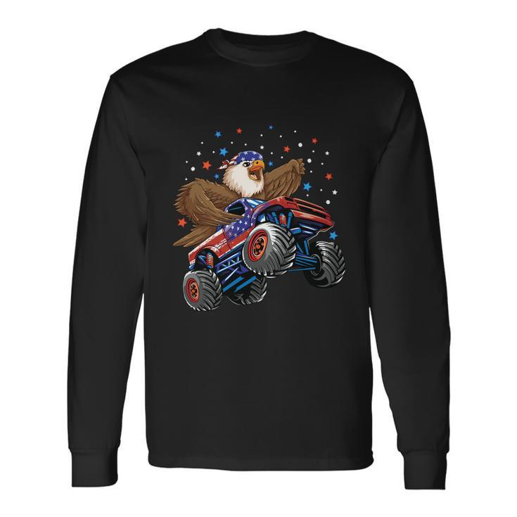Eagle Mullet 4Th Of July Monster Truck Usa Patriotic Long Sleeve T-Shirt