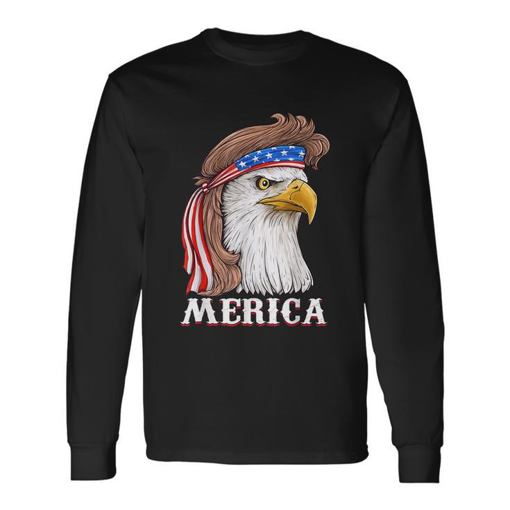 Eagle Mullet 4Th Of July Usa American Flag Merica V3 Long Sleeve T-Shirt