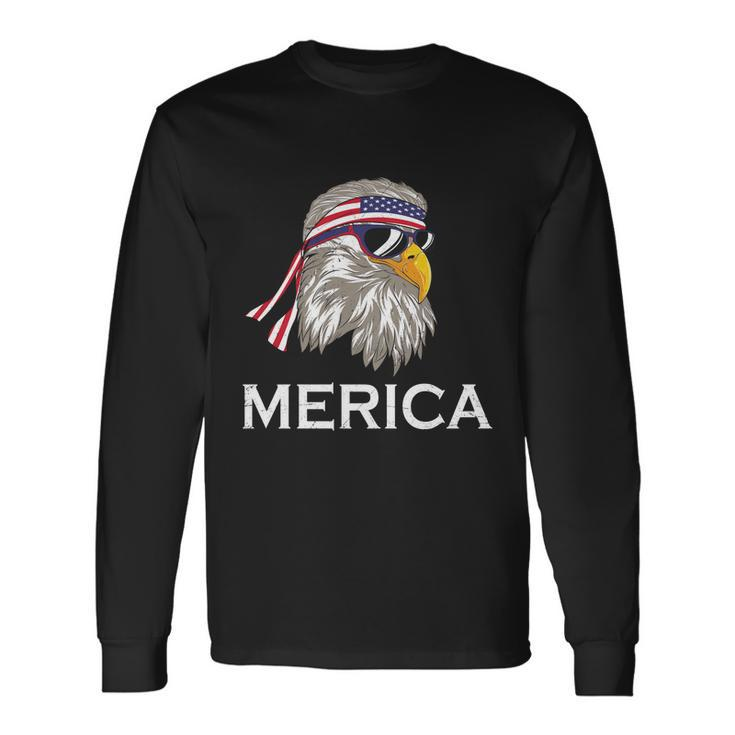 Eagle Mullet 4Th Of July Usa American Flag Merica V4 Long Sleeve T-Shirt