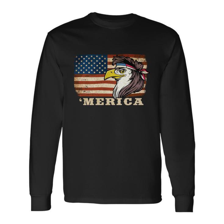 Eagle Mullet Usa American Flag Merica 4Th Of July V3 Long Sleeve T-Shirt