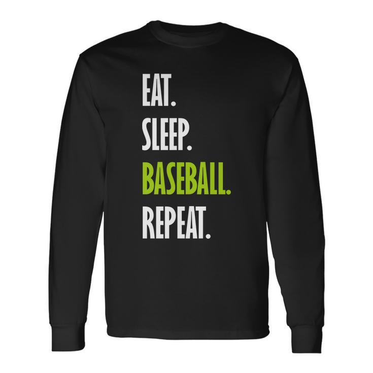 Eat Sleep Baseball Repeat V2 Long Sleeve T-Shirt