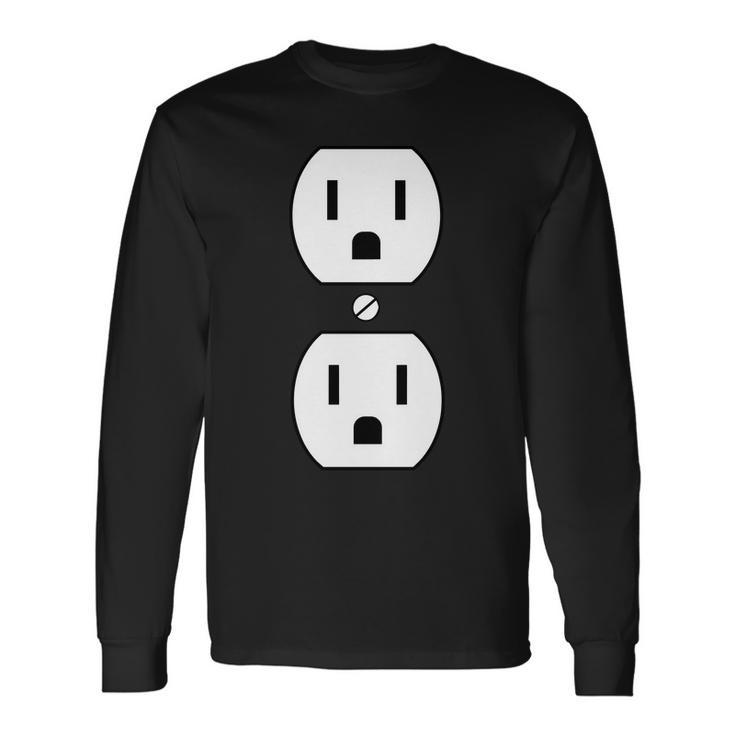 Electrial Outlet Plug Costume Long Sleeve T-Shirt