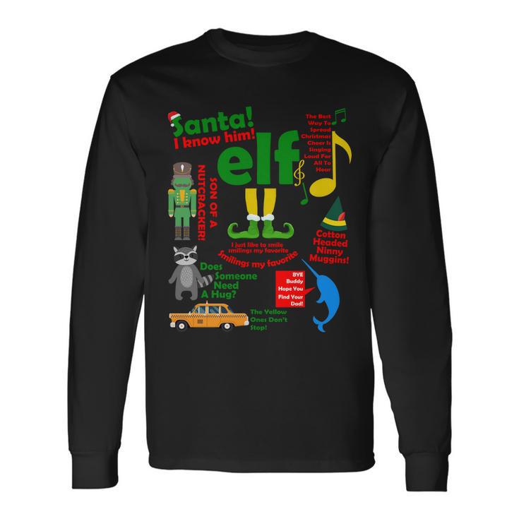 Elf Santa Knows Him Christmas Long Sleeve T-Shirt