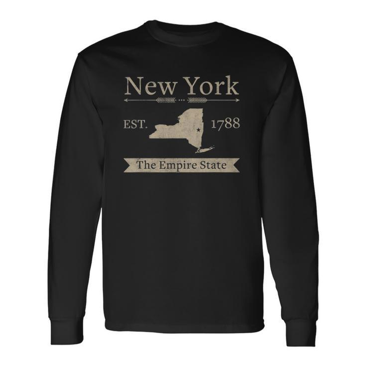 The Empire State &8211 New York Home State Long Sleeve T-Shirt