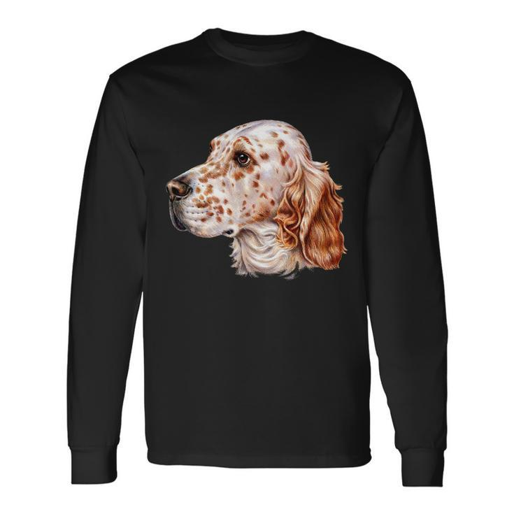 English Setter Dog Tshirt Long Sleeve T-Shirt Gifts ideas