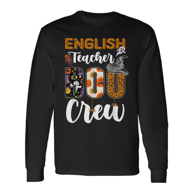 English Teacher Boo Crew Halloween Matching Costume Long Sleeve T-Shirt Gifts ideas