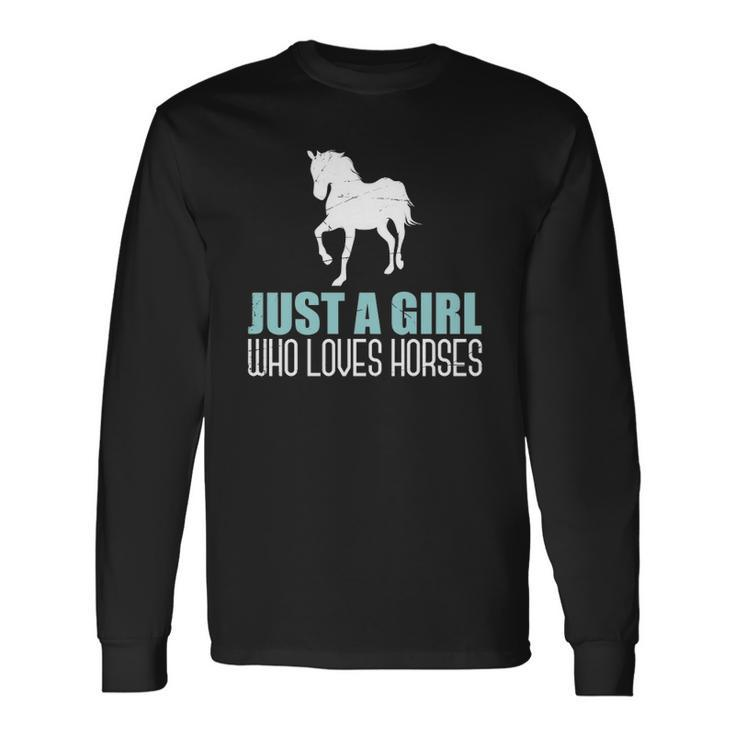 Equestrian Animal Horse Riding Horse Girls Horse Long Sleeve T-Shirt T-Shirt