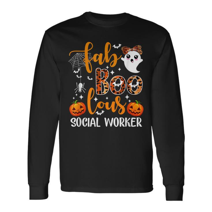 Faboolous Social Worker Social Worker Halloween Long Sleeve T-Shirt