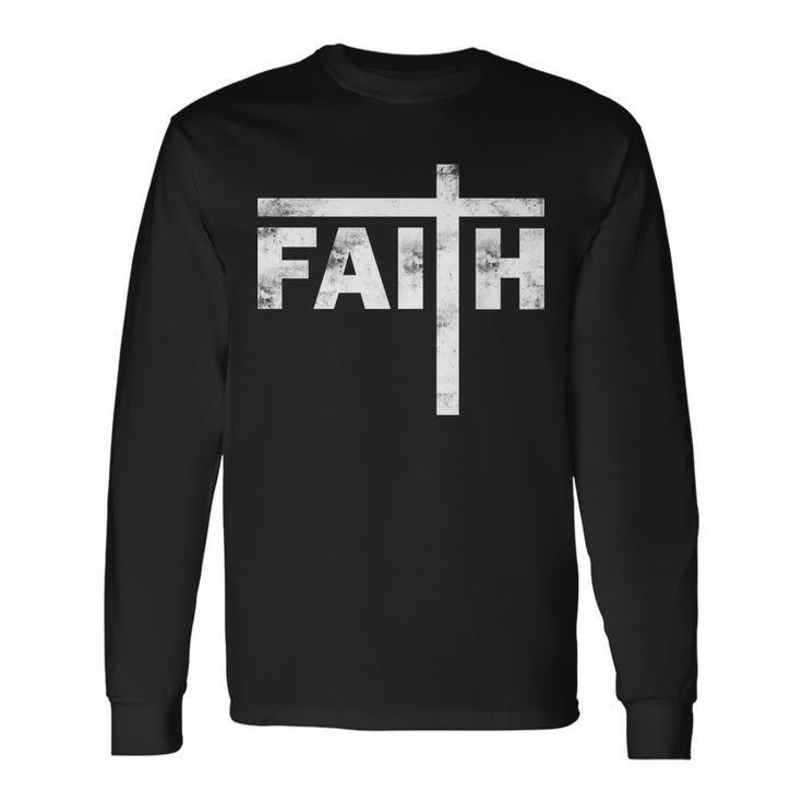 Faith Cross Logo Long Sleeve T-Shirt