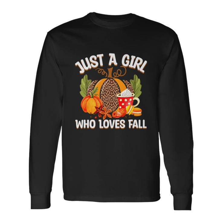 Fall Plaid Leopard Pumpkin Autumn Thanksgiving Long Sleeve T-Shirt Gifts ideas