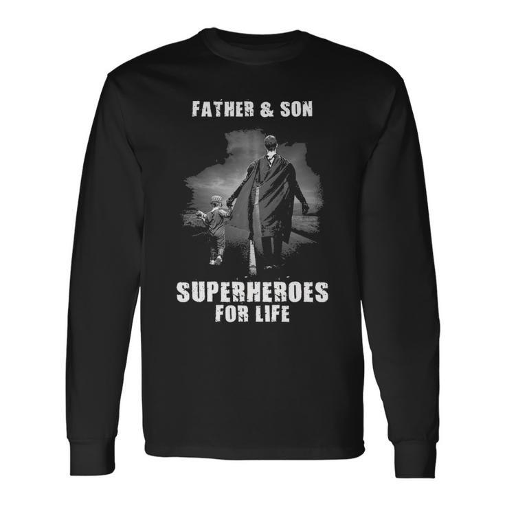 Father And Son Superheroes Long Sleeve T-Shirt