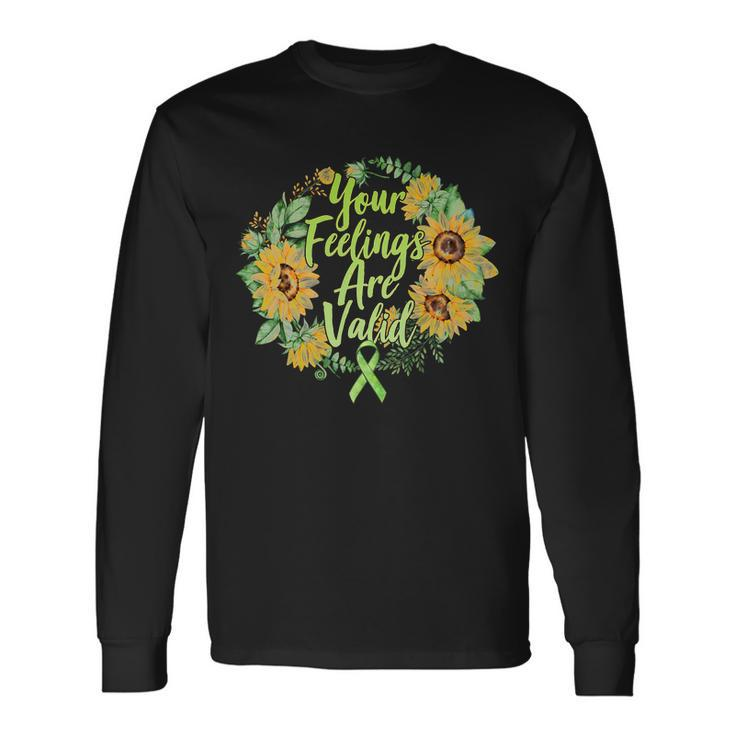 Your Feelings Are Valid Mental Health Awareness Long Sleeve T-Shirt Gifts ideas
