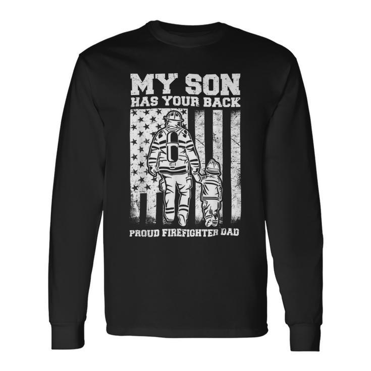 Firefighter Proud Firefighter Dad Firefighting Hero Fireman Parent V2 Long Sleeve T-Shirt Gifts ideas