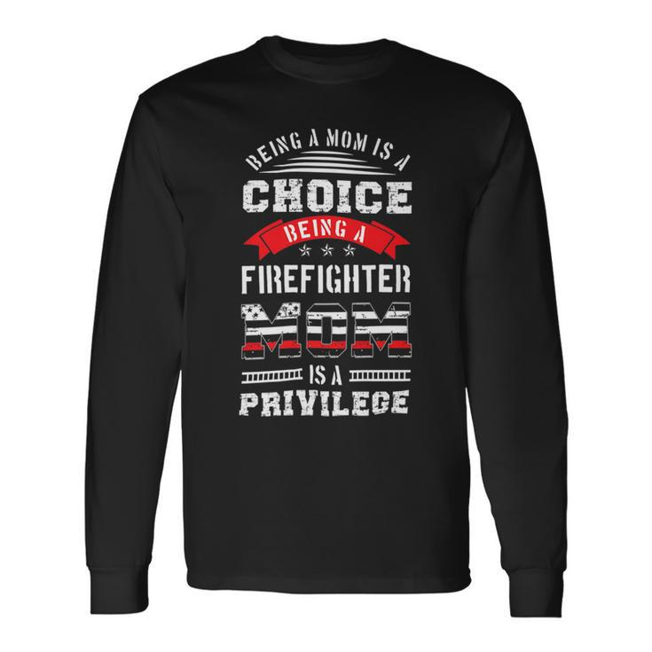 Firefighter Proud Firefighter Mom Fireman Mother V2 Long Sleeve T-Shirt Gifts ideas