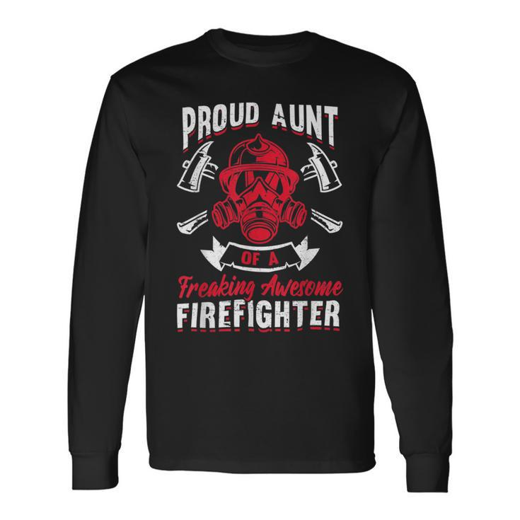 Firefighter Wildland Fireman Volunteer Firefighter Aunt Fire Department V2 Long Sleeve T-Shirt