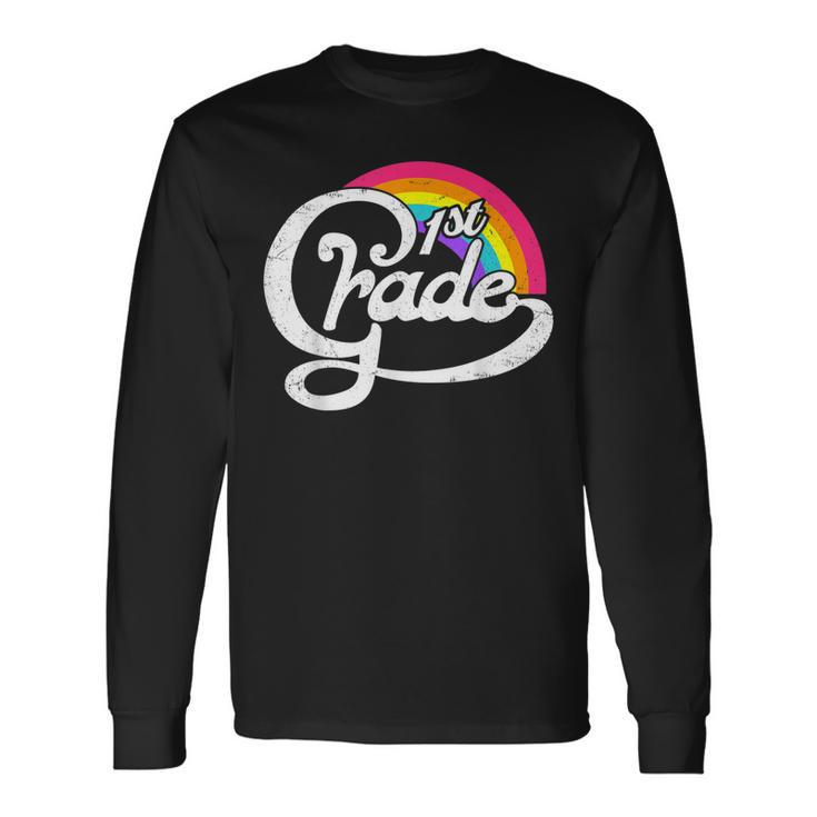 First Grade Rainbow Girls Boys Teacher Team 1St Grade Squad V2 Long Sleeve T-Shirt Gifts ideas