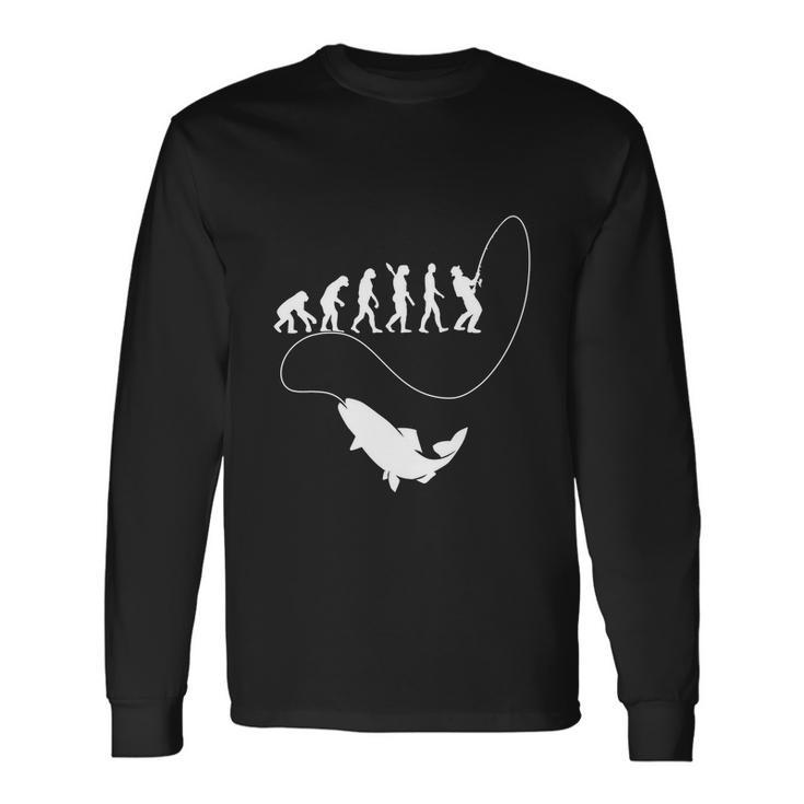 Fisherman Fishing Evolution Long Sleeve T-Shirt