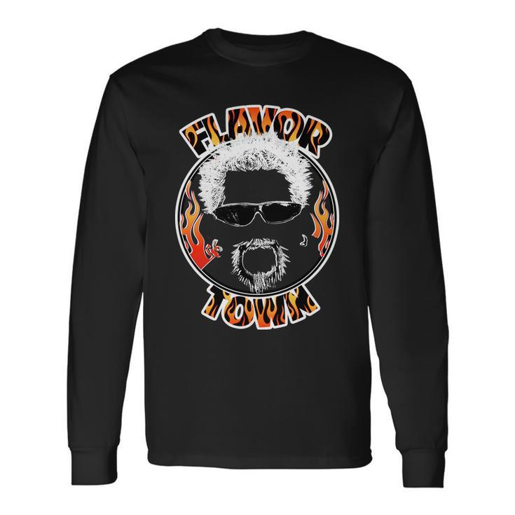 Flavor Town Cooking Guy Long Sleeve T-Shirt