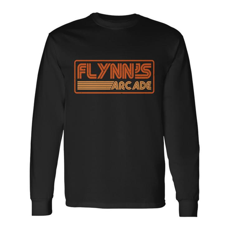 Flynns Arcade Vintage Retro 80S Logo Tshirt Long Sleeve T-Shirt