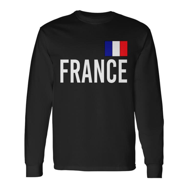 France Team Flag Logo Long Sleeve T-Shirt