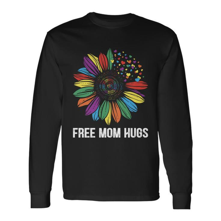 Free Mom Hugs Daisy Lgbt Pride Month Long Sleeve T-Shirt Gifts ideas