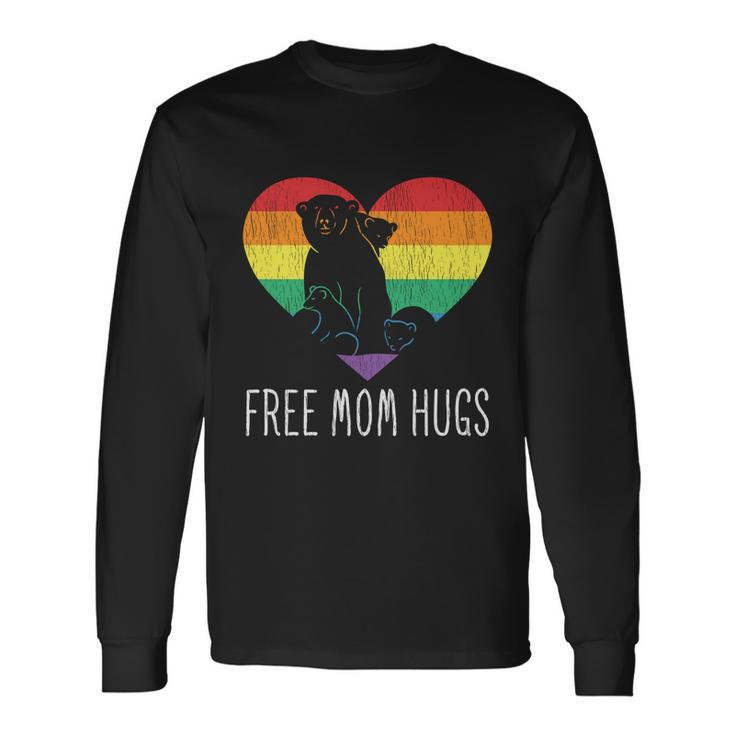 Free Mom Hugs Mama Bear Proud Mother Parent Pride Lgbt Mom Long Sleeve T-Shirt
