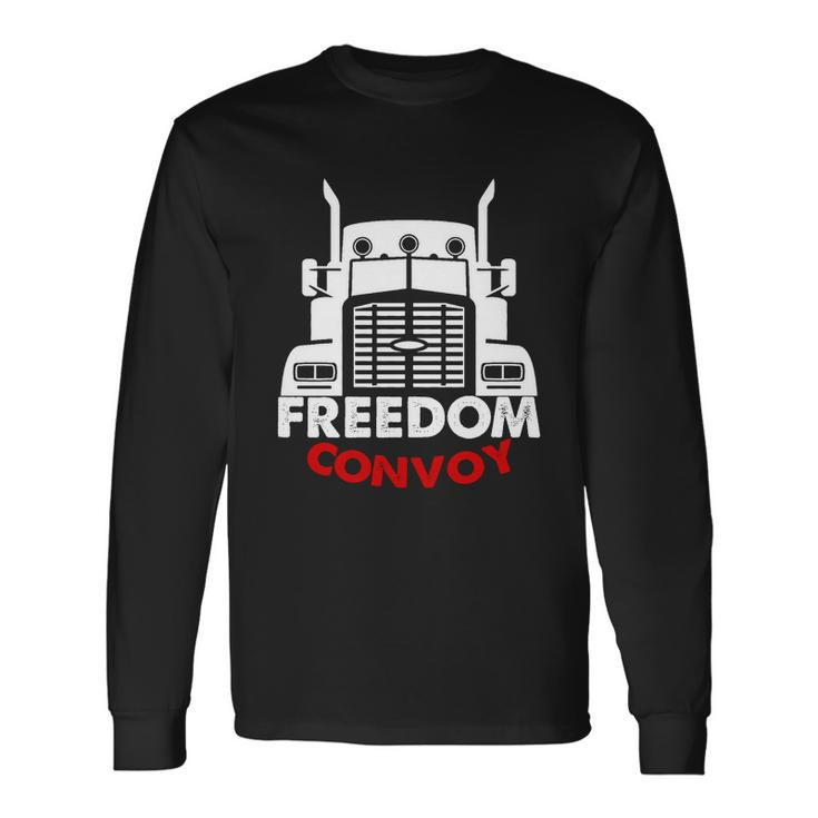 Freedom Convoy Support Truckers Tshirt Long Sleeve T-Shirt