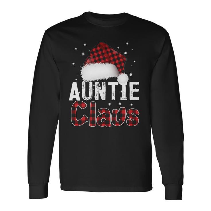 Fun Santa Hat Christmas Costume Matching Auntie Claus Long Sleeve T-Shirt T-Shirt