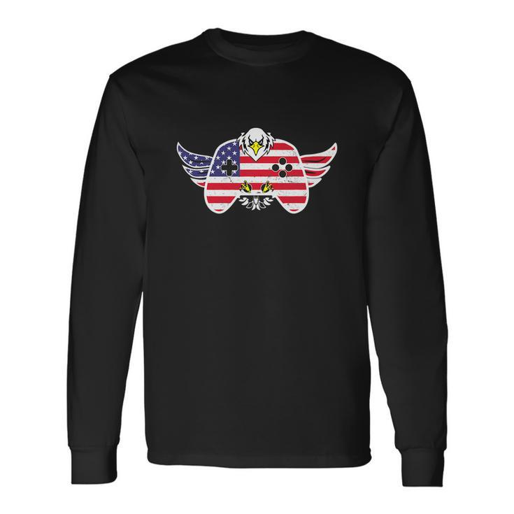 Gamer 4Th Of July Video Game Eagle Long Sleeve T-Shirt Gifts ideas