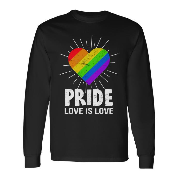 Gay Pride Love Is Love Lgbt Long Sleeve T-Shirt