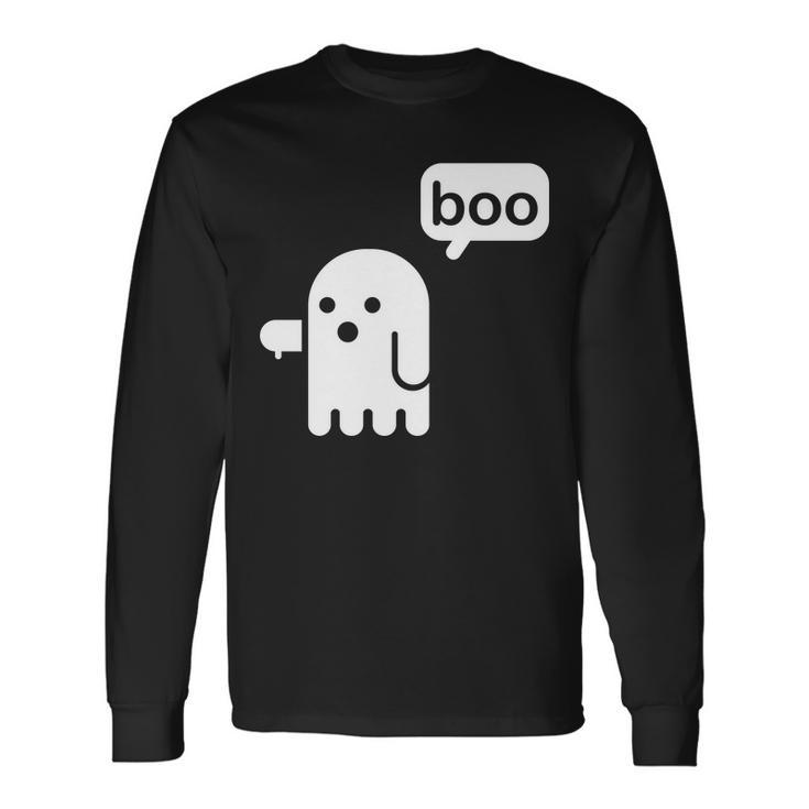 Ghost Boo Thumbs Down Long Sleeve T-Shirt