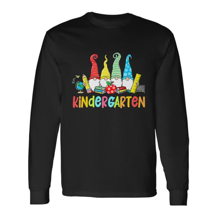 Gnomes Kindergarten Crew First Day Teacher Back To School Long Sleeve T-Shirt Gifts ideas