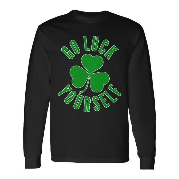 Go Luck Yourself Irish Clover Long Sleeve T-Shirt