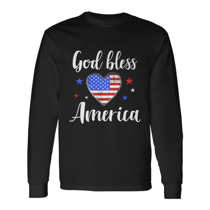 God Bless America For Patriotic Independence Day 4Th Of July Long Sleeve T-Shirt