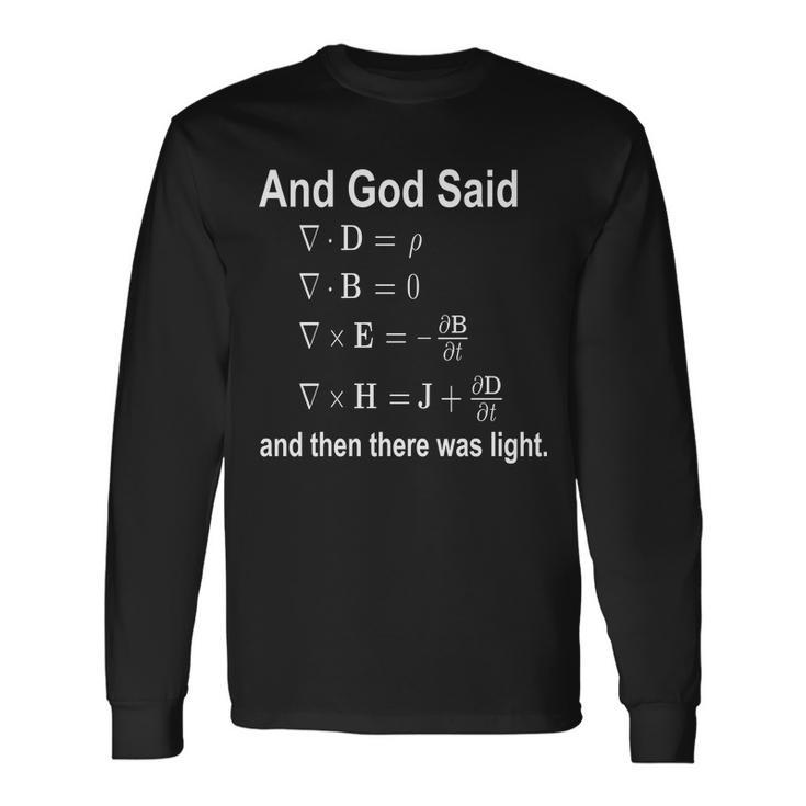 And God Said Formula Long Sleeve T-Shirt