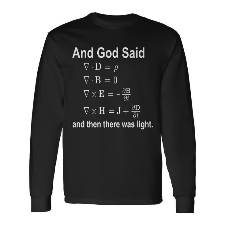 And God Said Formula Tshirt Long Sleeve T-Shirt